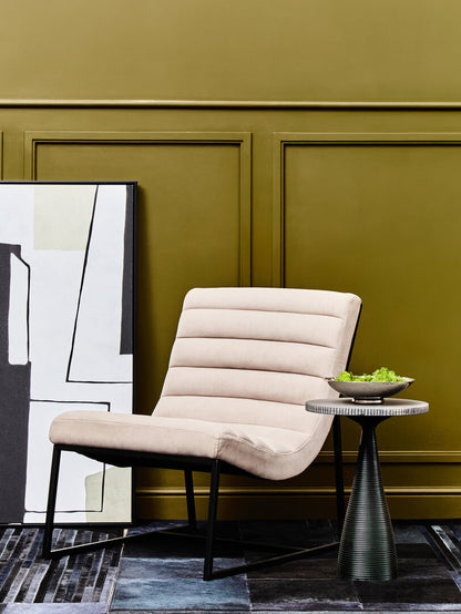 Valencia Ivory Velvet Lounge Chair