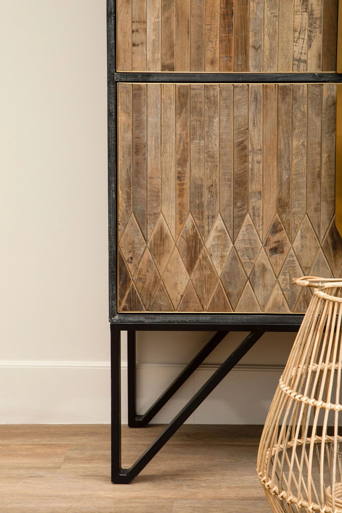 Malton Textured Recycled Wood Cabinet