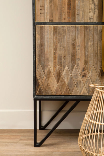 Malton Textured Recycled Wood Cabinet