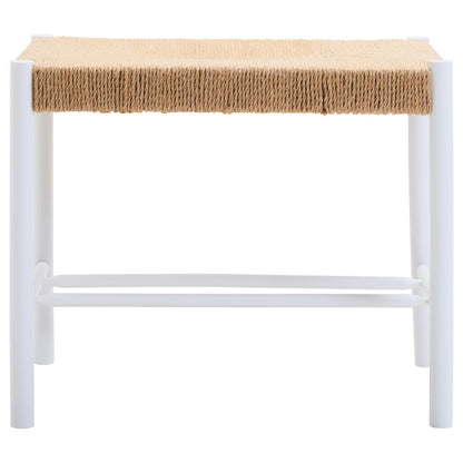 Harrogate Small Natural Rope and White Wood Bench