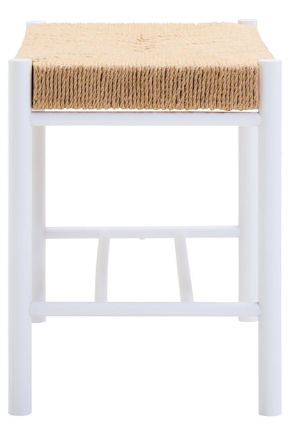 Harrogate Small Natural Rope and White Wood Bench