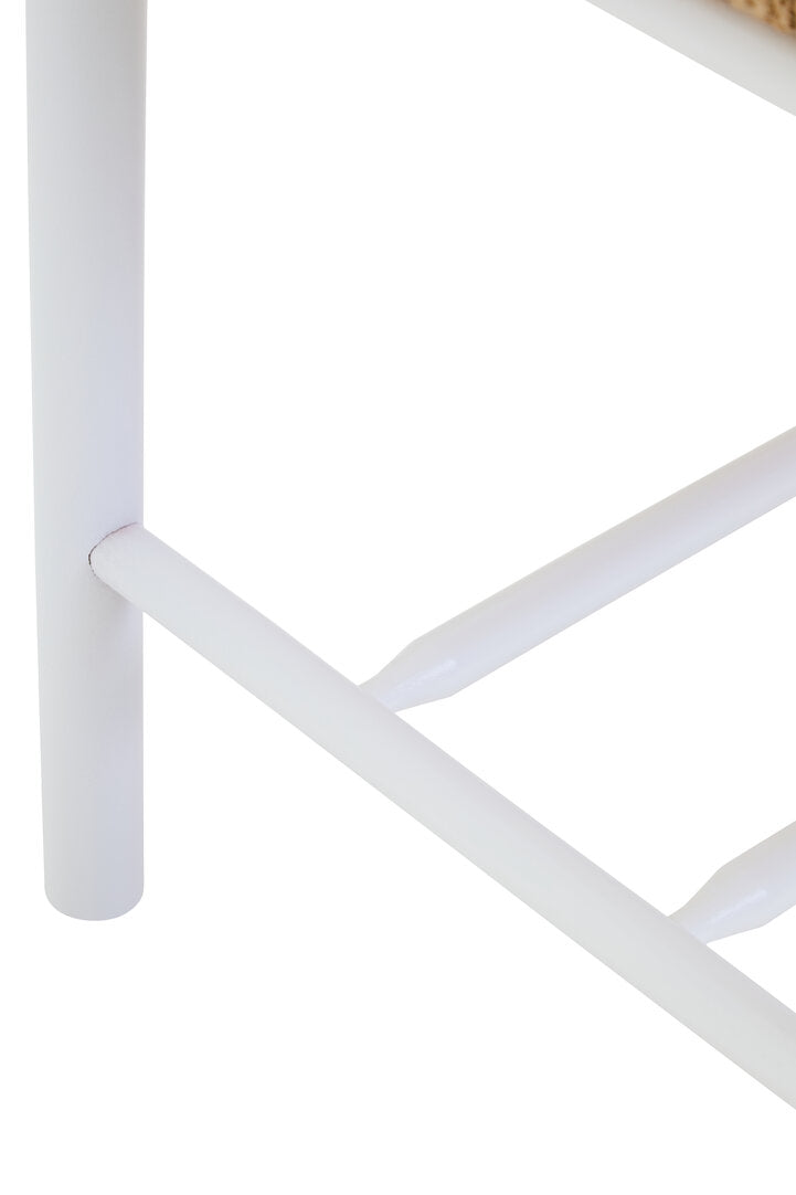 Harrogate Small Natural Rope and White Wood Bench