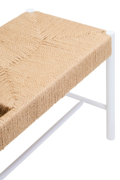 Harrogate Large Natural Rope and White Wood Bench