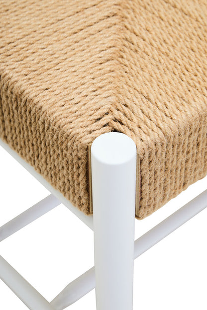Harrogate Large Natural Rope and White Wood Bench