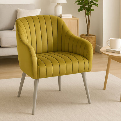 Como Mustard Fabric Armchair