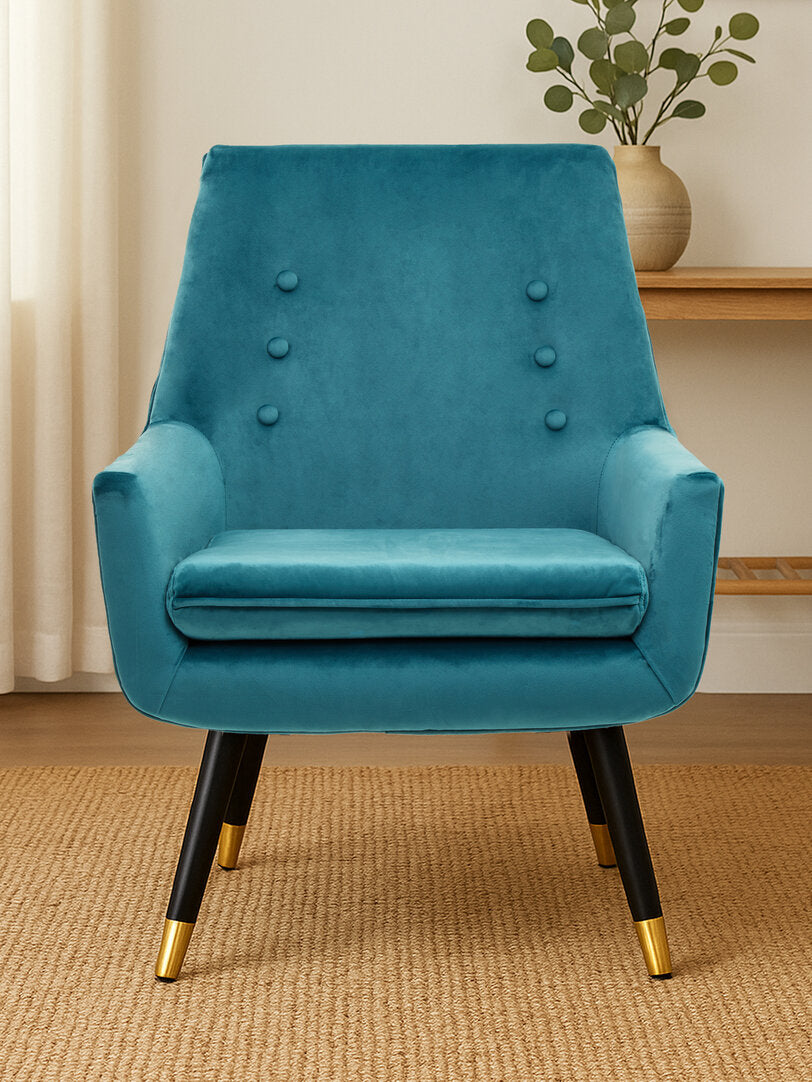 Brighton Green Velvet Armchair