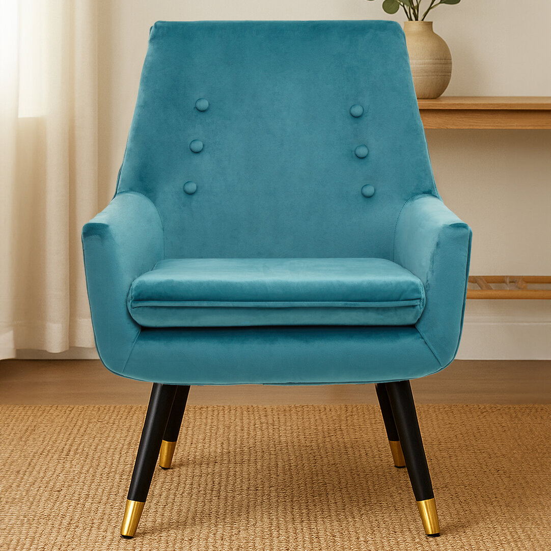 Brighton Green Velvet Armchair