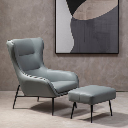 Verona Grey Armchair And Footstool