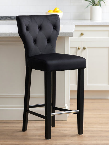 Loxley Black Bar Stool