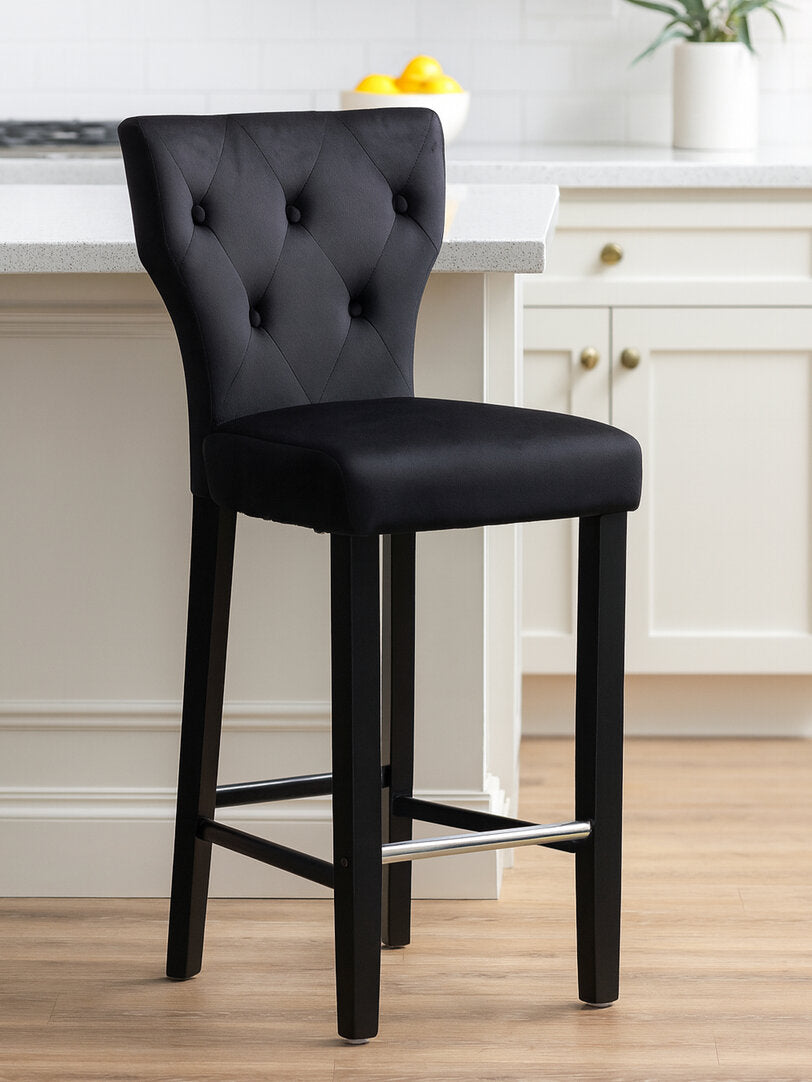 Loxley Black Bar Stool