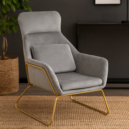Richmond Grey Velvet Armchair