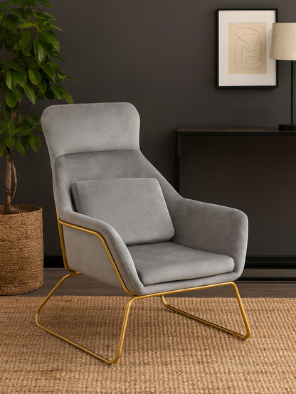 Richmond Grey Velvet Armchair