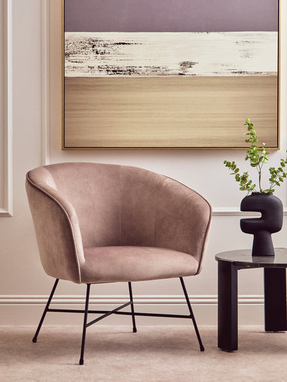 Richmond Mink Velvet Chair