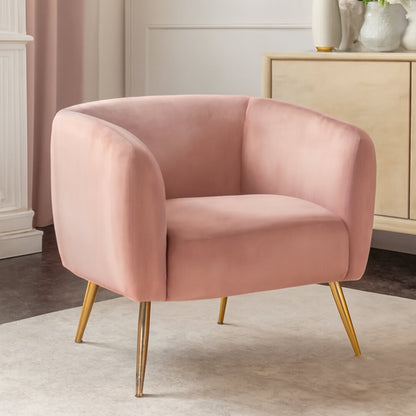 Hudson Pink Velvet Armchair