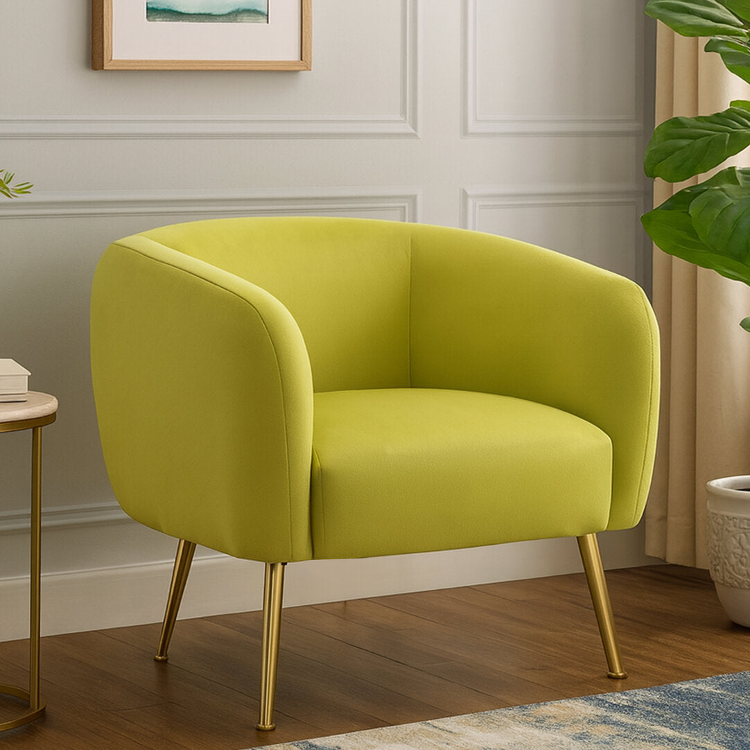 Hudson Olive Velvet Armchair