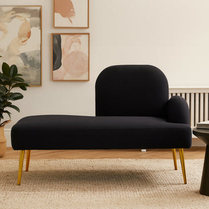 Belgravia Black Right Hand Chaise Longue
