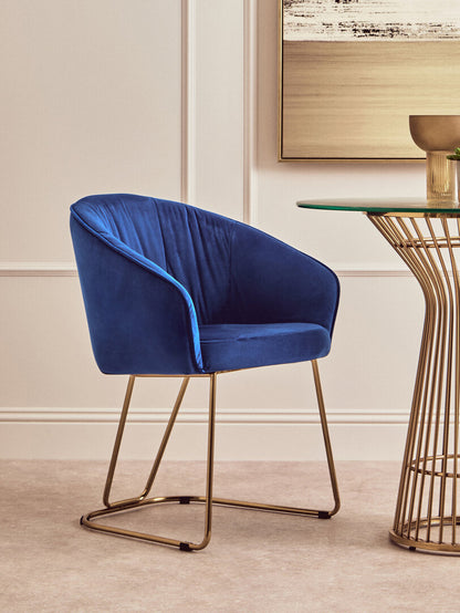Lisbon Midnight Velvet Dining Chair