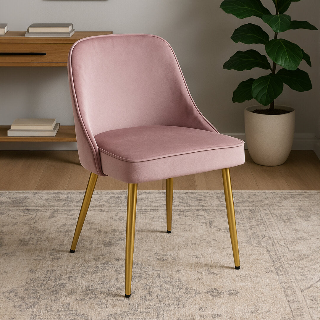 Windsor Dusky Pink Velvet Dining Chair