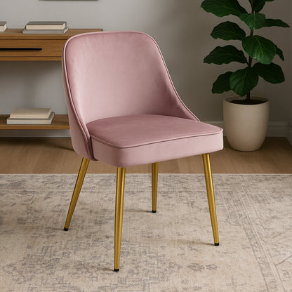Windsor Dusky Pink Velvet Dining Chair