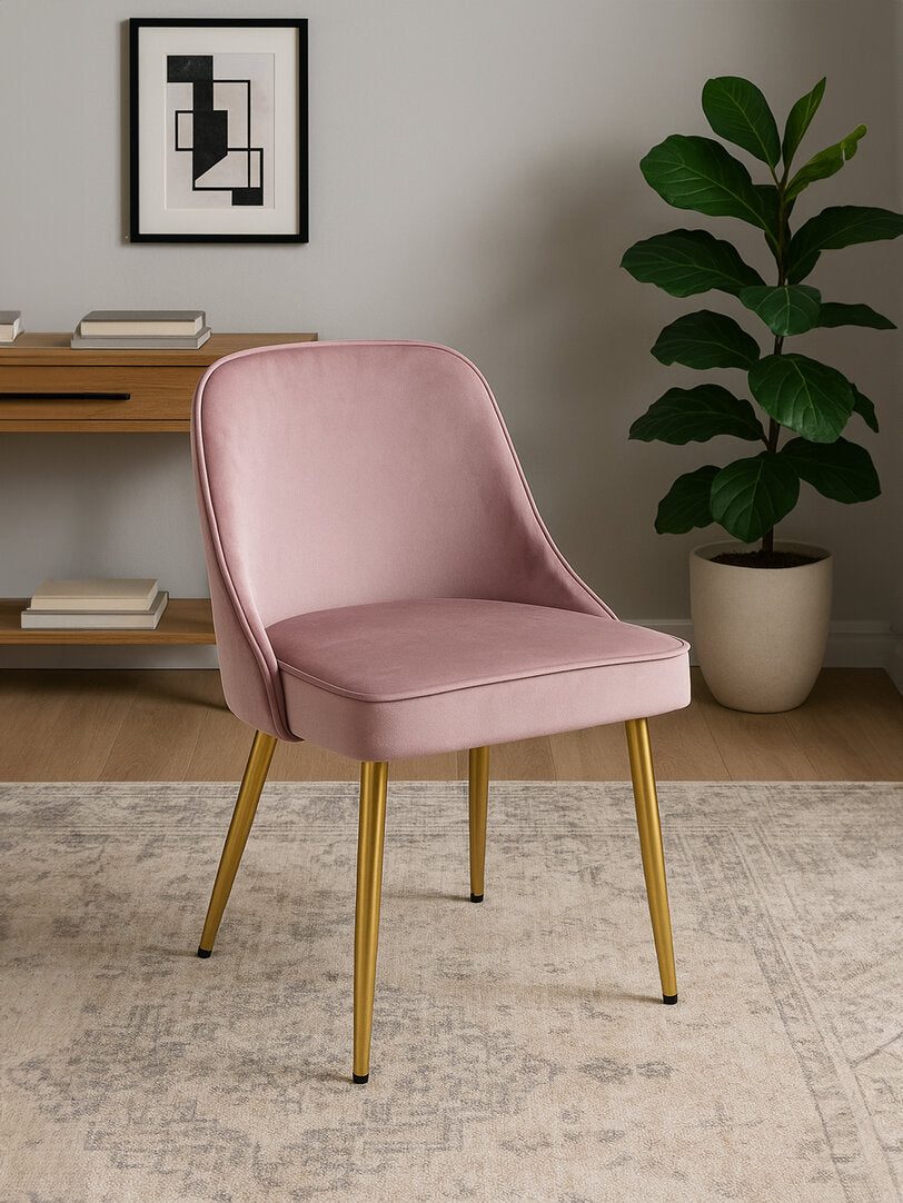 Windsor Dusky Pink Velvet Dining Chair