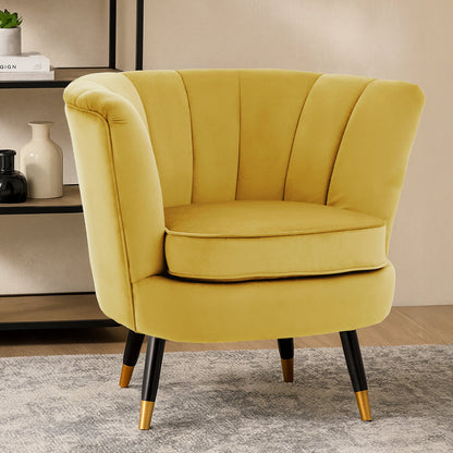 Regent Pistachio Velvet Shell Accent Chair
