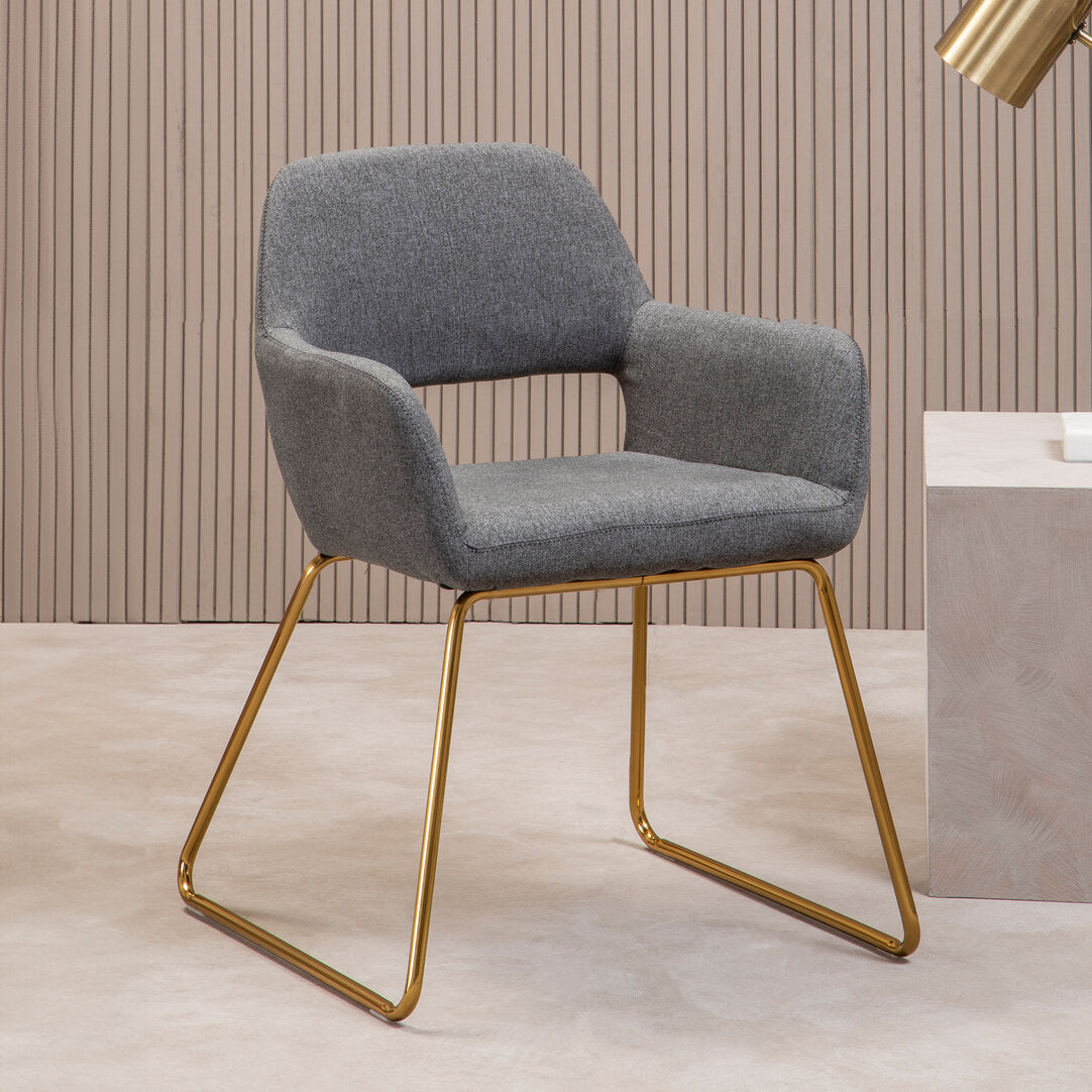 Richmond Grey and Gold Dining Chair