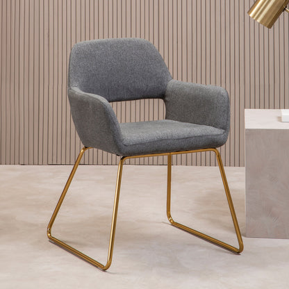 Richmond Grey and Gold Dining Chair