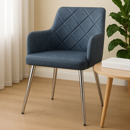 Devon Dark Grey And Chrome Dining Chair