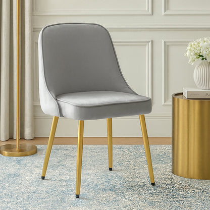 Windsor Grey Velvet Dining Chair