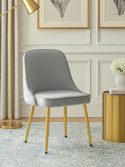 Windsor Grey Velvet Dining Chair