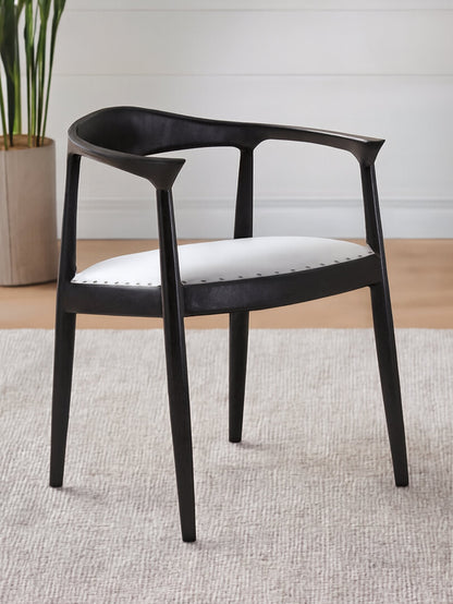 Seville Open Back Grey Leather Chair