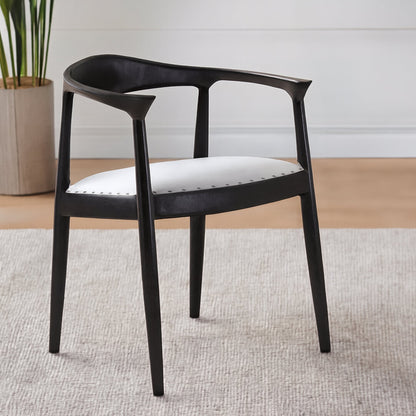 Seville Open Back Grey Leather Chair