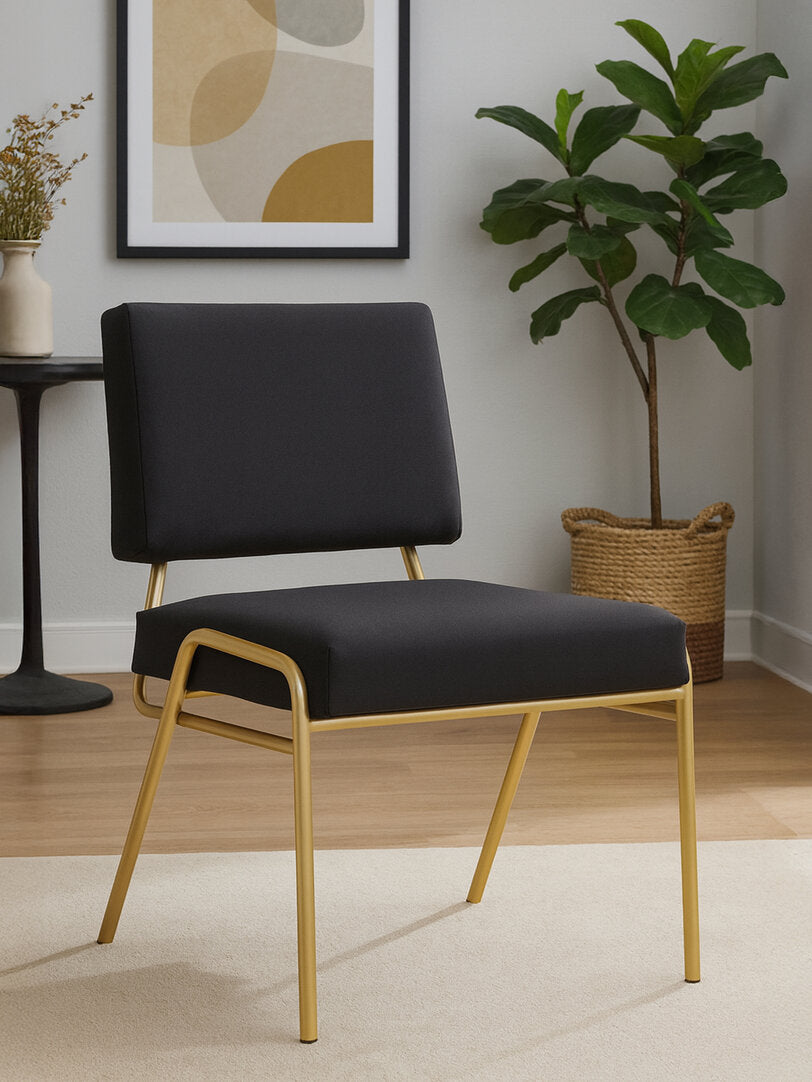 Chester Black Linen Chair