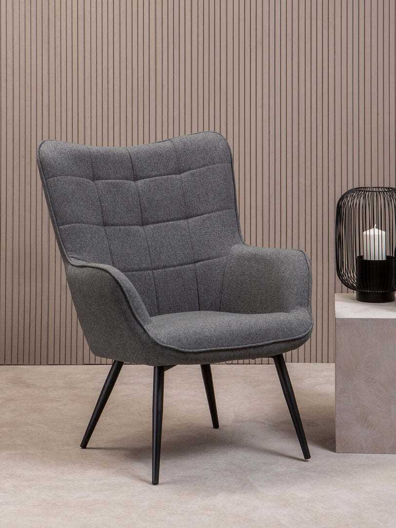 Richmond Grey Fabric Armchair