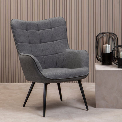 Richmond Grey Fabric Armchair