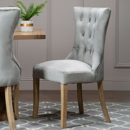 Vienna Townhouse Grey Buttoned Dining Chair