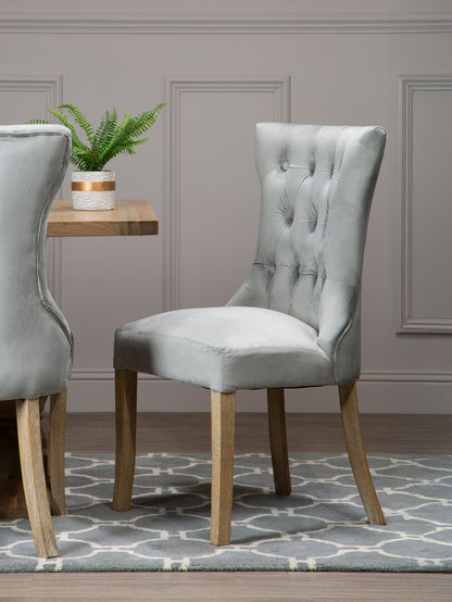 Vienna Townhouse Grey Buttoned Dining Chair