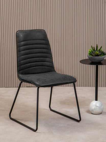 Belgravia Foundry Black Leather Effect Chair