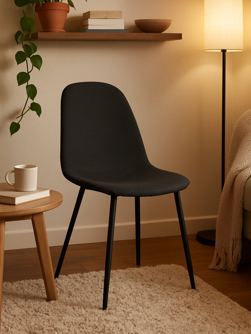 Sorrento Black Fabric Dining Chair