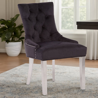 Notting Black Velvet Dining Chair