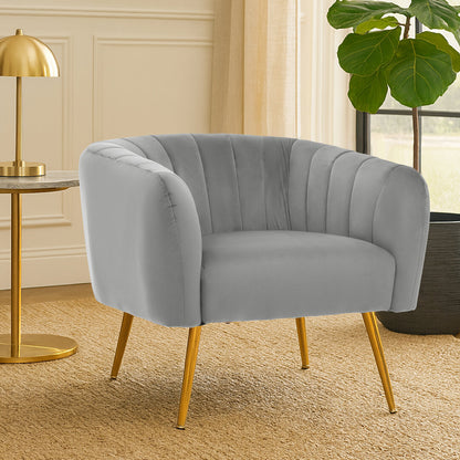 Savoy Grey Velvet Chair