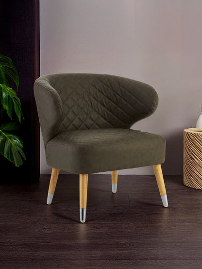 Soho Brown Leather Effect Accent Chair