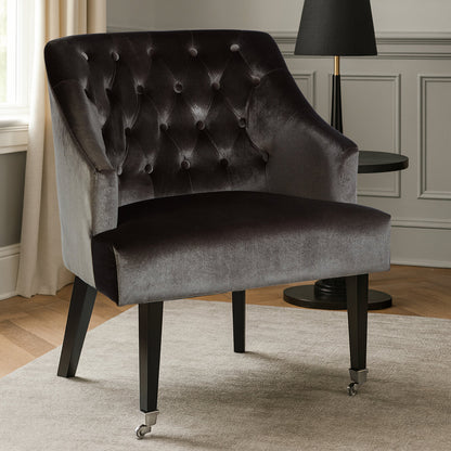 Aurora Grey Velvet Chair