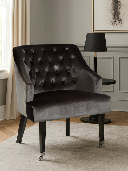 Aurora Grey Velvet Chair