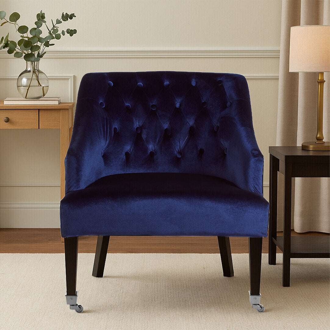 Aurora Blue Velvet Chair
