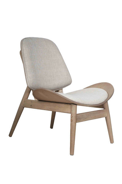 Harrogate Fabric and Washed Elm Wood Chair 