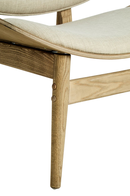 Harrogate Fabric and Washed Elm Wood Chair 