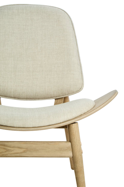 Harrogate Fabric and Washed Elm Wood Chair 