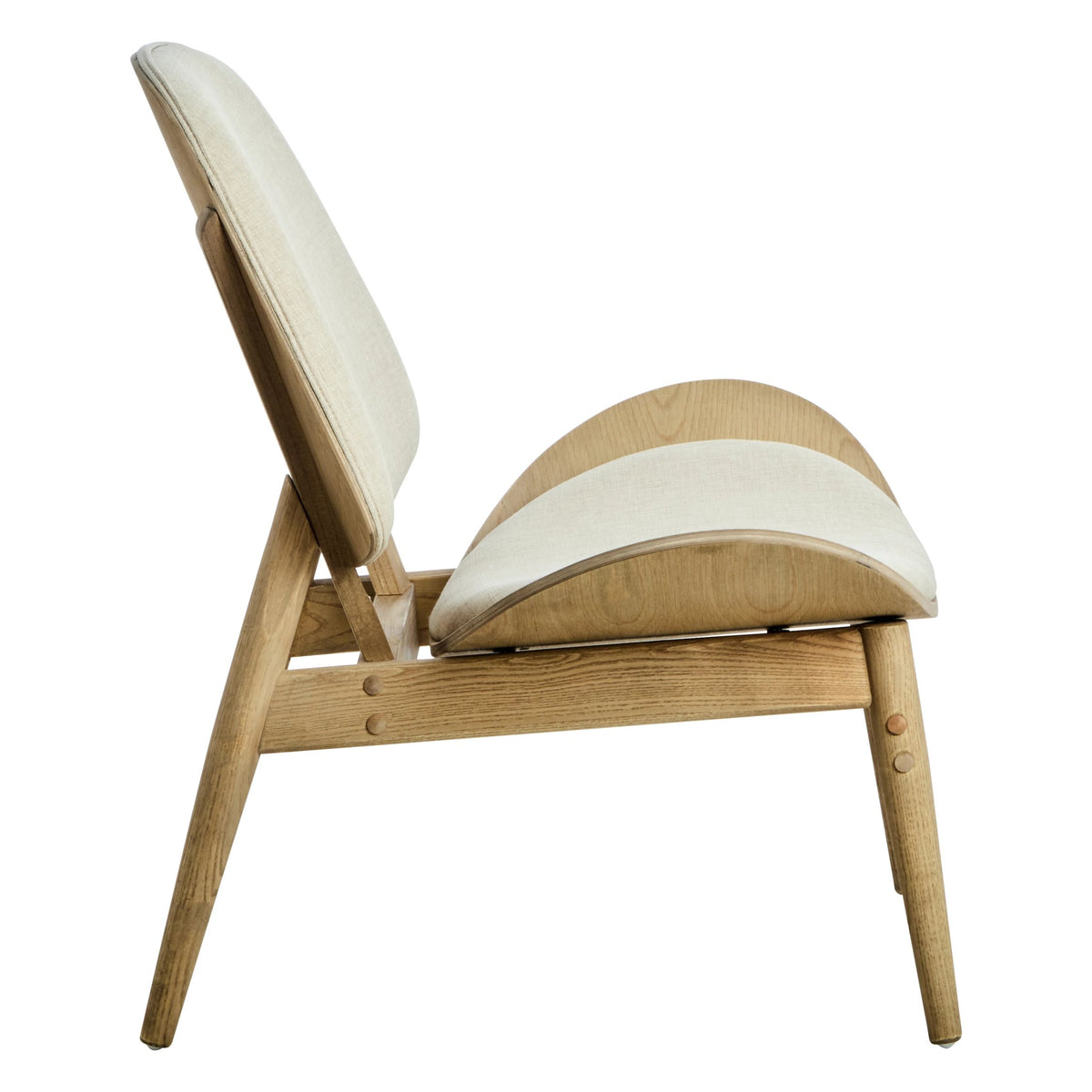 Harrogate Fabric and Washed Elm Wood Chair 