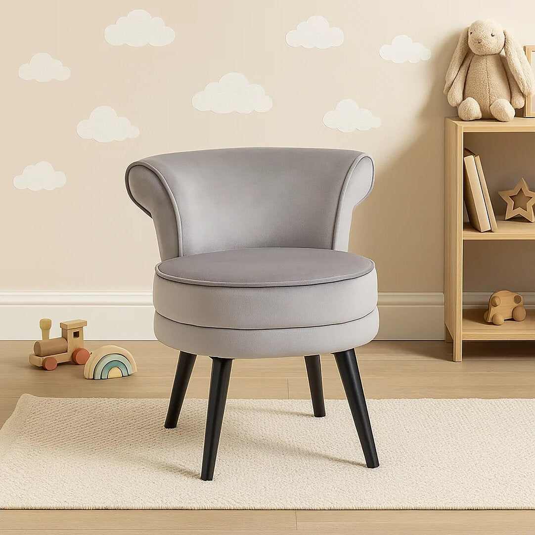 Verona Loretta Grey Velvet Chair